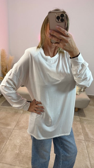Top ML Epaulettes BIANCO Blanc