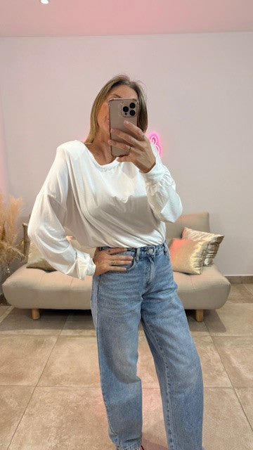 Top ML Epaulettes BIANCO Blanc