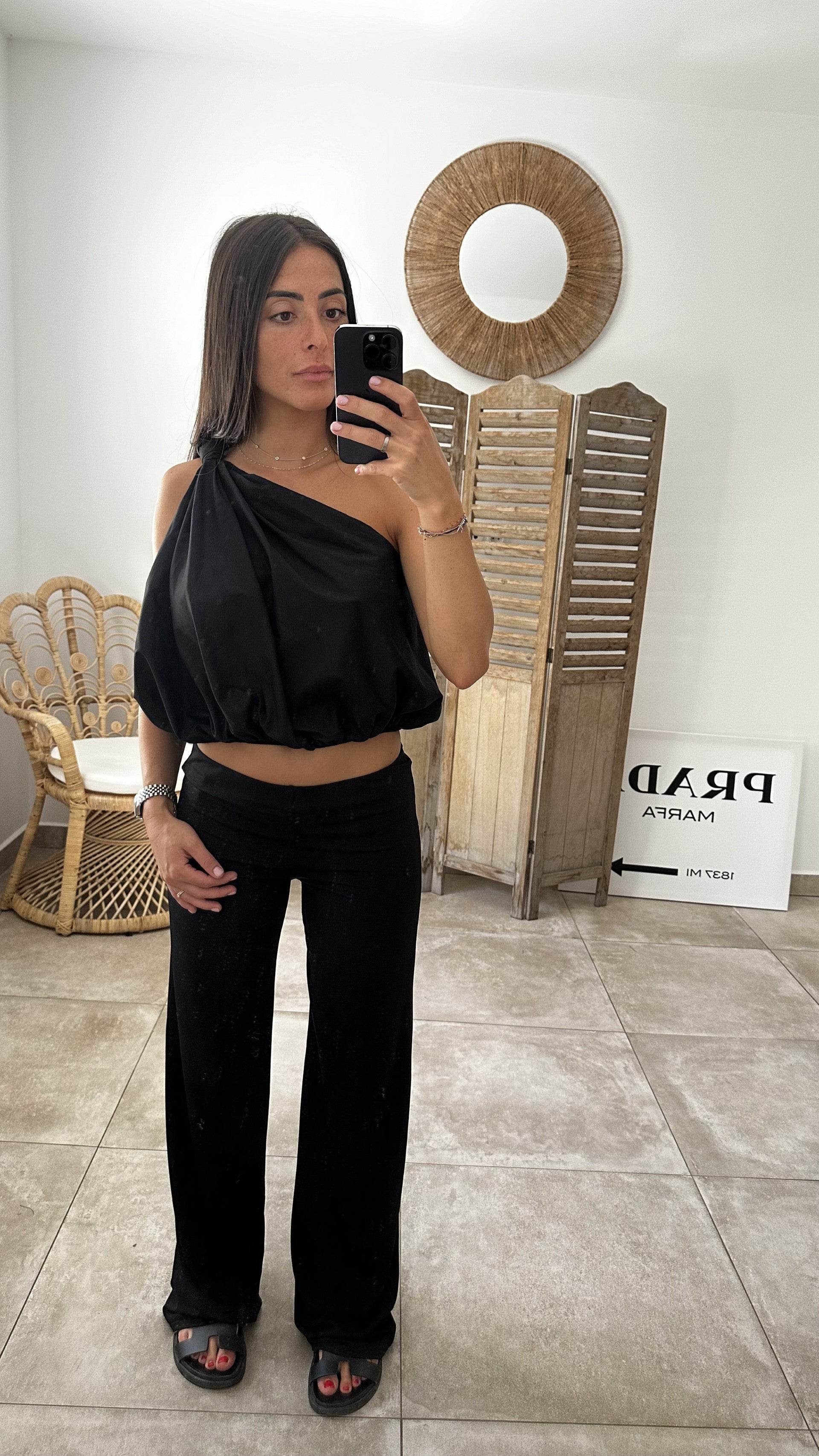 Top Asymétrique NAT Noir