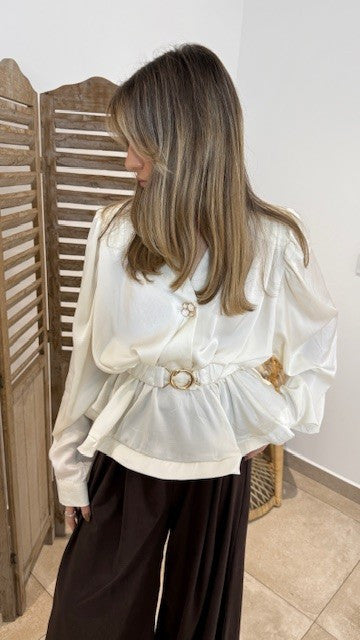 Top SATINE Ecru