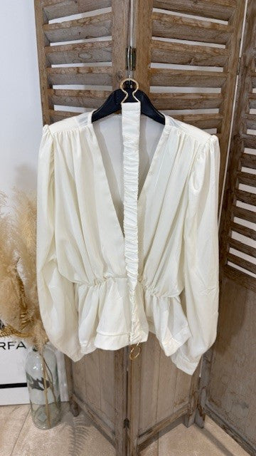 Top SATINE Ecru