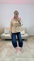 Trench court à Pois LOGAN Beige/Camel