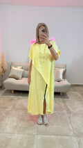 Robe Pointes côtés KENDRA Jaune