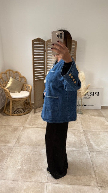 Veste en denim PERLINE Bleu