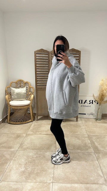 Gilet zippé GLADYS Gris
