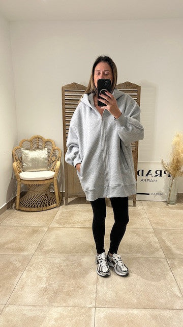 Gilet zippé GLADYS Gris