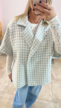 Blazer MC Croisé effet Tweed CHANEL Beige/Bleu